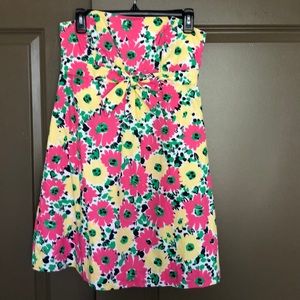Lilly Pulitzer strapless dress size 4 with bow